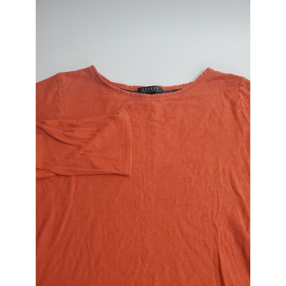 Lauren Ralph Lauren‎ Women's Long Sleeve Casual Blouse, Orange, 2XL